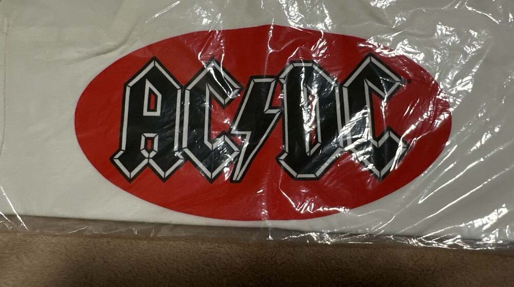 NWT - AC/DC Logo Graphic Tank Top White Size Large